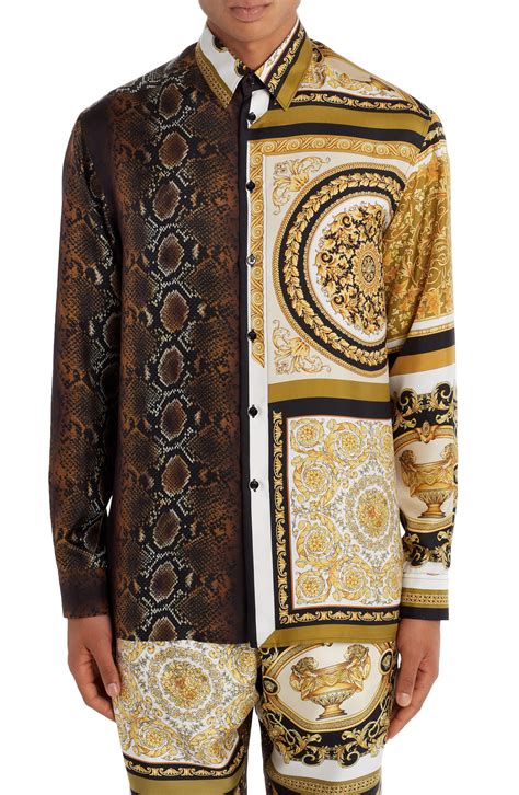 fake versace button up shirts|versace formal shirts.